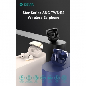 Auricolare tws em409 con anc tws-e4 bluetooth v.5,3 nero