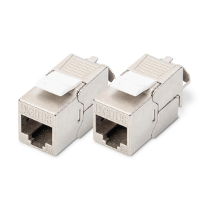 Modulo keystone cat 6a, schermato, attrezzi per l'installazione non necessari - 2 pezzi