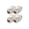 Modulo keystone cat 6a, schermato con supporto dei cavi intelligente - 4 pezzi