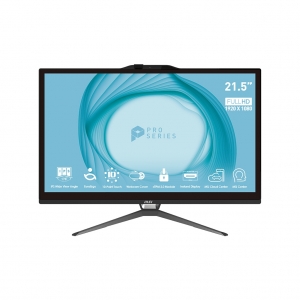 Msi pc aio 21,5"ap222t 13m-057it pentium g7400 4gb 128gb black win 11 pro