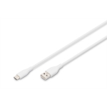 Cavo ricarica guaina silicone usb-a / usb-c 0,5m, usb 2.0, 60w, bianco