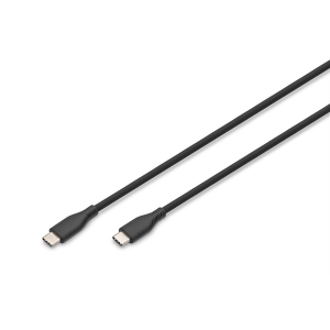 Cavo ricarica guaina silicone usb-c / usb-c 1m, usb 2.0, 60w, nero