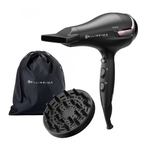 Asciugacapelli bellissima k9 2500 2300w - 3 temperature 2 velocita' - nero/rosa