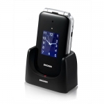 Telefono cellulare brondi amico supervoice silver/black