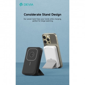 Power bank 10000mah devia magnetico 20w con supp. +carica watch