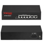 Hub switch 4 porte poe+ 10/100 tecno tc-p4eh2eh +2uplink is.vlan