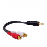 Adattatore audio jack 3,5mm(m) a 2*rca(f) 0,2mt
