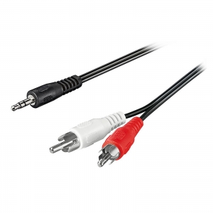 Cavo audio stereo 3,5mm to 2*rca maschio 10mt