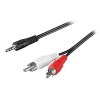 Cavo audio stereo 3,5mm to 2*rca maschio 10mt