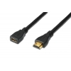 Cavo hdmi 2mt prolunga m/f schermato con ethernet nero
