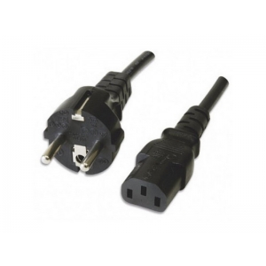 Cavo alimentazione schuko 0,6mt per pc/stampanti/ecc nero