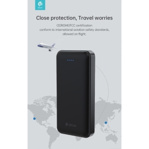 Power bank 20000mah devia guardian 2 uscite 2.1a nero