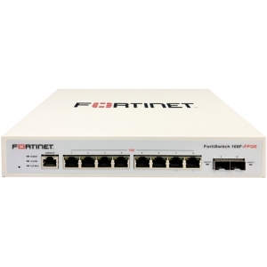 Fortiswitch-108f-fpoe switch l2+ management con 8 porte ge + 2 p. sfp + 1 p. poe - power budget 130w