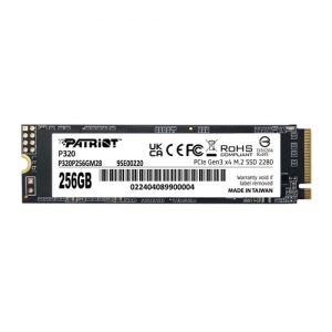 Patriot ssd p320 256gb m.2280 pci-e r/w 2200/1200mb/s