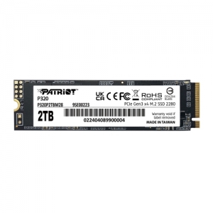 Patriot ssd p320 2tb m.2280 pci-e r/w 3000/2200mb/s