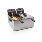 Friggitrice ad olio doppia 6l acciaio (fr-6937)