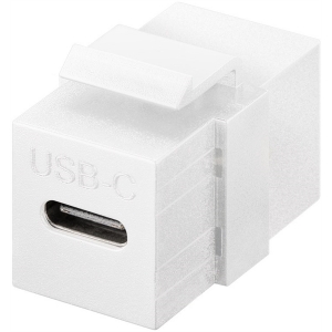 Connettore keystone usb-c 3.2 gen 2 (10 gbit/s) bianco femmina-femmina