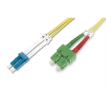 Fiber optic singlemode patchcable sc ( apc ) to lc ( pc) 3 mt.