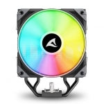 Sharkoon dissipatore ad aria 1x 120mm argb pwm fan, 4x copper pipes, direct touch, tdp 220w, effetto