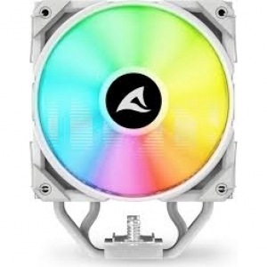 Sharkoon dissipatore ad aria 1x 120mm argb pwm fan, 4x copper pipes, direct touch, tdp 220w, effetto