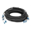 Cavo breakout universale in fibra ottica dotato di terminali, multimode om4, 8 fibre, lc/upc - lc/upc 50 mt. colore nero