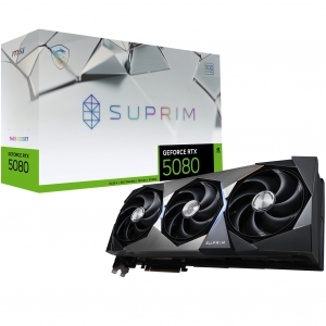 Msi vga geforce rtx 5080, rtx 5080 16g suprim soc, 16gb gddr7, hdmi/dp*3, atx, tri frozr, oc