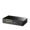 Switch gigabit poe+ a 8 porte con 2 gbe e 2 gigabit sfp