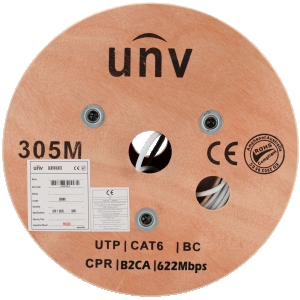 Matassa cavo rete unv utp cat6 305mt rame lszh awg24-0,53mm viol