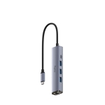 Hub usb-c 5 in 1 con porta gigabit ethernet