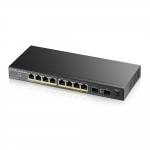 Zyxel switch unmanaged, 8xgb poe erog.fino 120w, 2x sfp gigabit,senza ventole, desktop