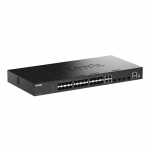 D-link switch 28-port gigabit sfp stackable smart managed switch with 4 x combo and 4 x 10g sfp+ por