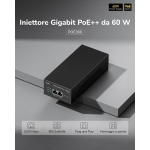 Iniettore 60w gigabit poe+/poe