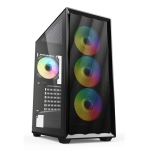 Case atx sharkoon 2x u3 vk argb 4 ventole 120mm vetro laterale