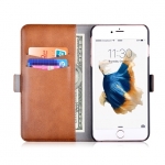 Cover in pelle con portadocumenti per iphone 6/6s marrone devia