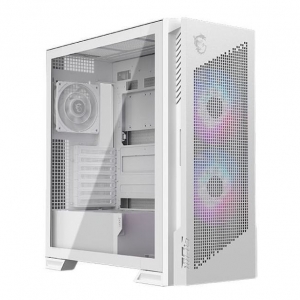 Msi case mid tower bianco, 2 usb, 1 type-c, 2x160mm argb fan, 1x120mm no-argb fan, argb+pwm control