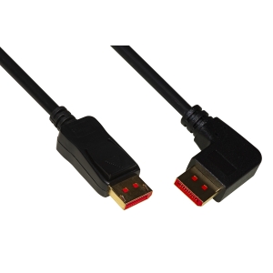 Cavo displayport 1.4 8k ultra hd 1,8 mt connettore angolato a dx