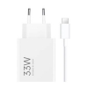 Xiaomi 33w wall charging combo usb-a + cavo usb-c white