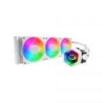 Cooler master dissipatore a liquido masterliquid 360 core ii skt universale 3x120mm argb fans bianco