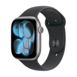 Apple watch series 11gps + cellular 46mm space grey aluminium case with black sport band - m/l