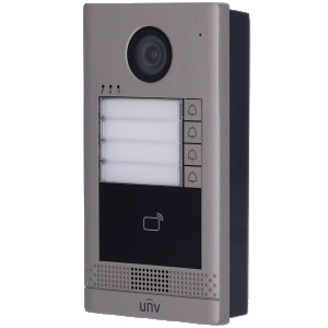 Videocitofono ip 4 appartamenti 2mpx mf13.56 mhz 2 relè poe