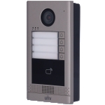 Videocitofono ip 4 appartamenti 2mpx mf13.56 mhz 2 relè poe