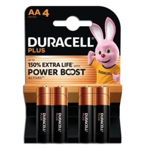 Batterie duracell plus power boost alcaline stilo aa conf. 4pz