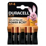 Batterie duracell plus power boost alcaline stilo aa conf. 4pz