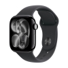 Apple watch series 11gps + cellular 42mmjet black aluminium case with black sport band - s/m