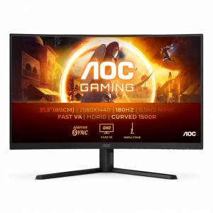Monitor aoc 32' cq32g4ve gaming curvo 2k 180hz 0,5ms hdr10 dp+hd