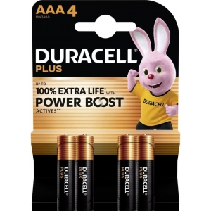 Batterie duracell plus power boost alcaline mini stilo aaa c.4pz