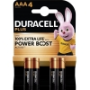 Batterie duracell plus power boost alcaline mini stilo aaa c.4pz