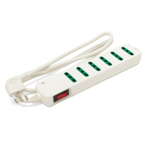 Multipresa 6 prese ita 10/16a con interr. spina angolare 10a wh