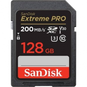 Secure digital 128gb sandisk extreme pro c10 uhs-i sdxc 200mb/s