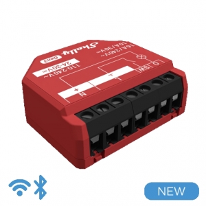 Shelly plus 1pm g3 smart relay 16a ac/dc wifi/bt +misur. consumo